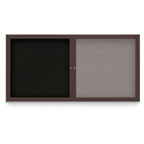 Corkboard, 72"x36", Medium Grey/Black